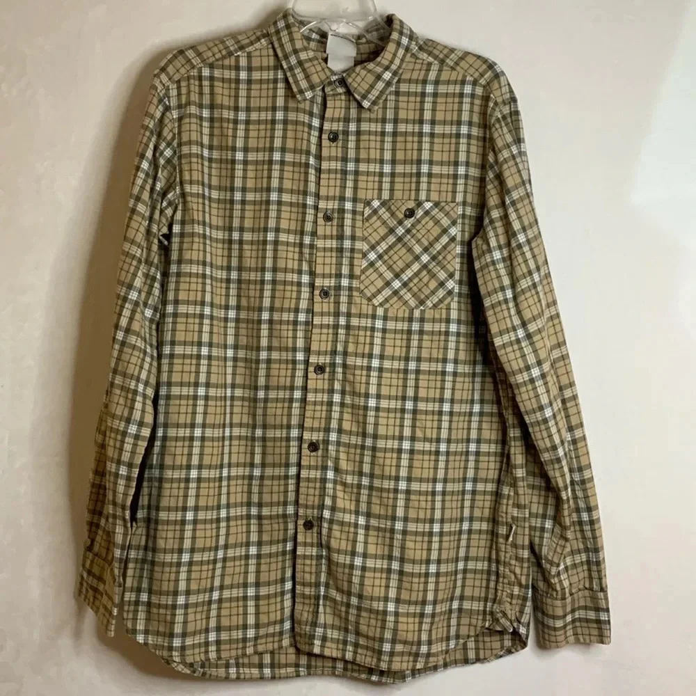 The North Face Long Sleeve Button Up Men’s Plaid Shirt Size Large